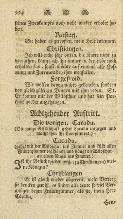Achtzehender Auftritt