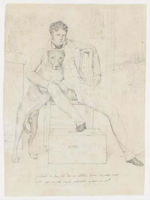 Bildnis des Sohnes von Louis Dupré mit seinem Hund Oscar