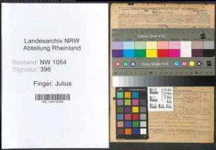 Entnazifizierung Julius Finger , geb. 17.06.1895 (Lehrer)