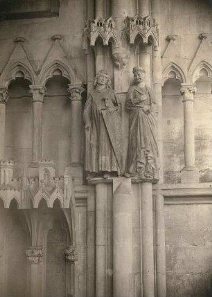 Stifterfiguren: Hermann und Reglindis : Dom St. Peter und Paul, Westchor, Stifterfiguren Hermann und Reglindis