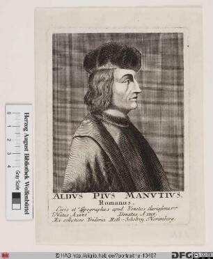 Bildnis Aldus Manutius d. Ä. (eig. Aldo Manuzio gen. il Vecchio)