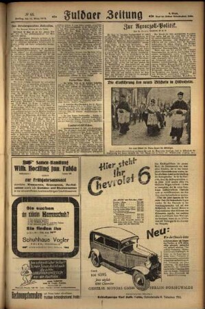 Dritte Ausgabe vom Freitag, den 15. März 1929.