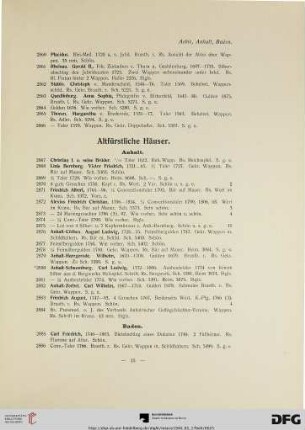 Altfürstliche Häuser (Nr. 2867-2977)