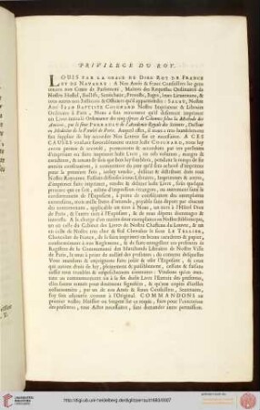 Privilège du Roy