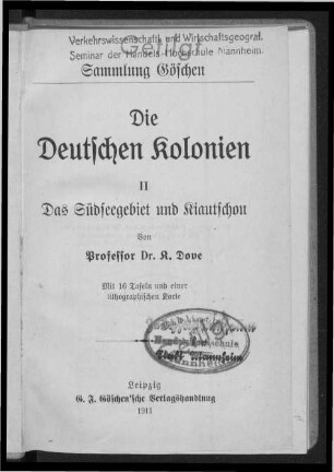 2: Das Südseegebiet und Kiautschou
