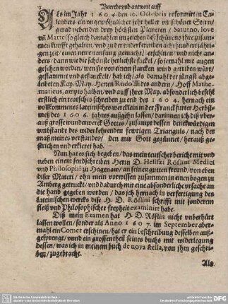 Vorrede und antwort auff D. Röslins anzüge.