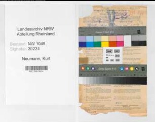 Entnazifizierung Kurt Neumann , geb. 10.08.1897 (Polizeibeamter)