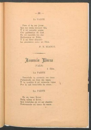 Ausencia eterna : (Vals)