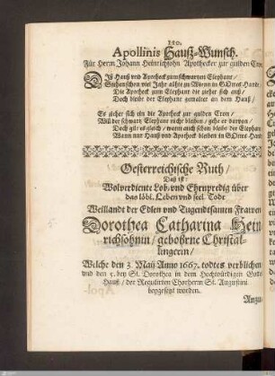 Lob- und Ehrenpredigt ... Dorothea Catharina Heinrichsohn
