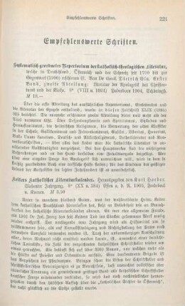 221-242 Empfehlenswerthe Schriften