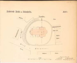 Katholische Kirche, Petersheide: Lageplan 1:300