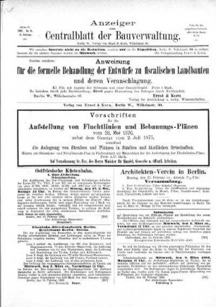Anzeiger zum Zentralblatt der Bauverwaltung, No. 8