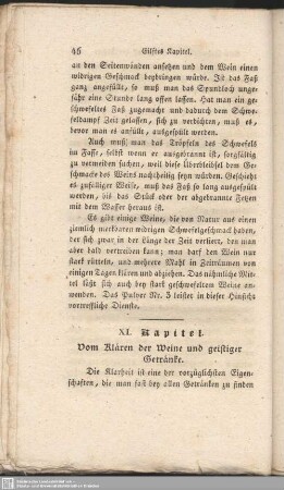 XI. Kapitel. Vom Klären der Weine und geistiger Getränke