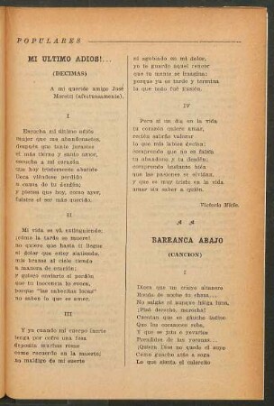 Barranca abajo : (Canción)