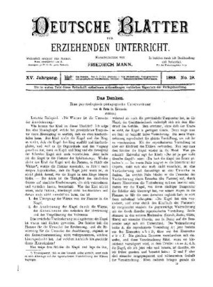 Das Denken : (Schluss)