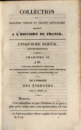 Collection des meilleurs dissertations, notices et traités particuliers relatifs a l'histoire de France : composée, en grande partie, de pièces rares, ou qui n'ont jamais été publiées séparément. 10