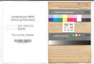 Entnazifizierung Gerda Pranschke, geb. 03.07.1914 (Lehrerin)