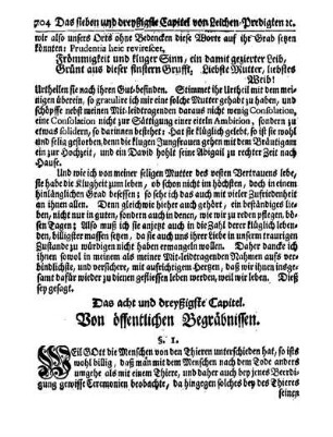 Das acht und dreyßigste Capitel. Von öffentlichen Begräbnissen.
