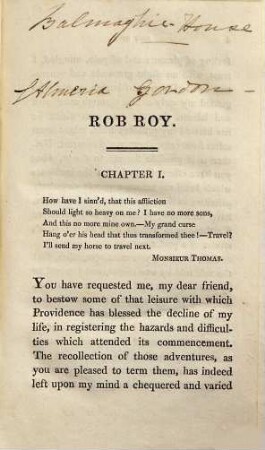 Rob Roy : in three volumes, 1