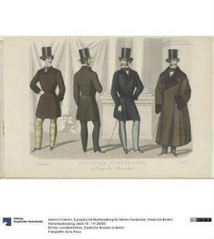 Europäische Modenzeitung für Herren-Garderobe: Deutsche Moden: Herrenbekleidung
