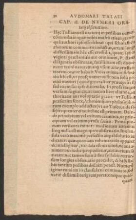 Cap. 18. De Numeri Oratorii observatione.
