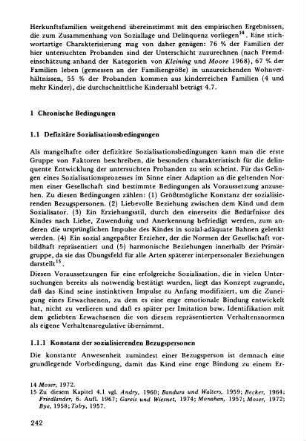 1.1.1 Konstanz der sozialisierenden Bezugspersonen
