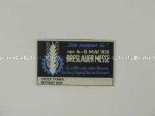 Vignette zur Breslauer Messe 1938