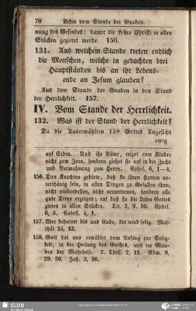 IV. Vom Stande der Herrlichkeit