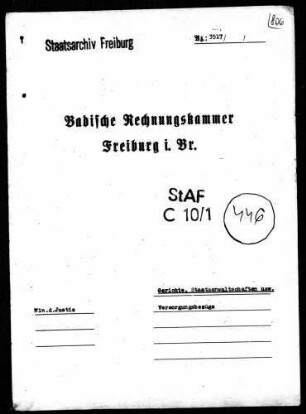 Versorgungsbezüge, hier: Sonderbestimmung der Justizverwaltung