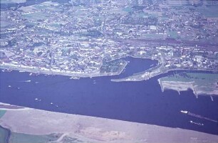 Rhein vor dem Ausbau 1962 bei Emmerich