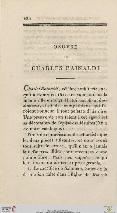 Oeuvre de Charles Rainaldi