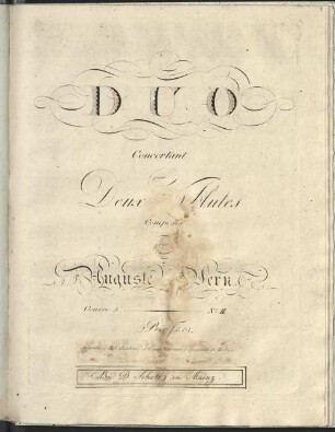 Duo concertant pour 2 flutes : œuvre 5 - no. 1 [handschriftlich geändert in:] 2