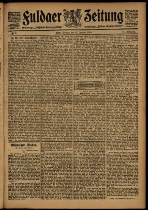 Ausgabe vom Montag, den 11. Januar 1904.