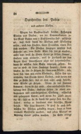Durchreisen des Pascia und anderer Türken.