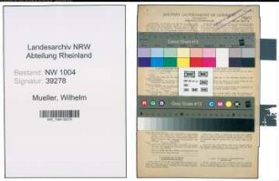 Entnazifizierung Wilhelm Mueller , geb. 20.09.1883 (Isolierer)