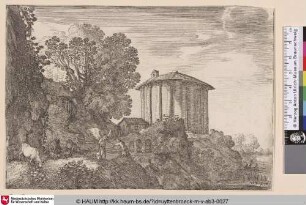 [Landschaft mit dem Tempel der Vesta (Tobias und der Engel?); Landscape with the Temple of Vesta (Tobias and the Angel?)]