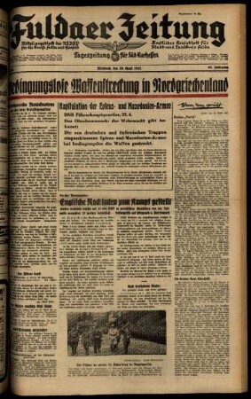 Ausgabe vom Mittwoch, den 23. April 1941.