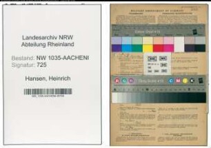 Entnazifizierung Heinrich Hansen , geb. 01.08.1892 (Bergbauangestellter)
