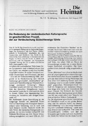 Nr. 7/8 - 94. Jahrgang - Neumünster, Juli/August 1987