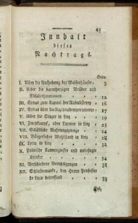 Innhalt dieses Nachtrags.