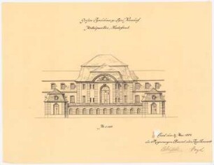 Großes Badehaus, Bad Nenndorf: Rückansicht des Mittelpavillons 1:100