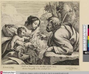 Siede in braccio à la Madreil figlio Dio, Dona l'angello à lui giuseppe pio.