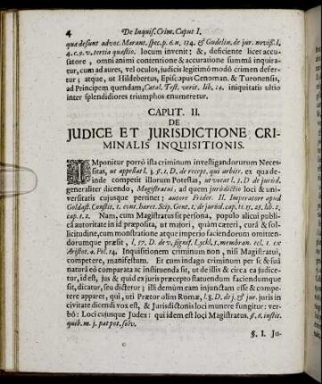 Caput II. De Judice Et Jurisdictione Criminalis Inquisitionis.