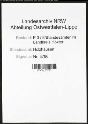 Sterberegister Standesamt Holzhausen
