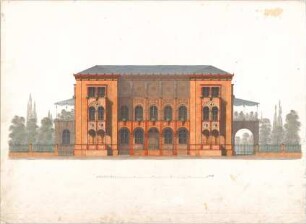 Voit, August von; München, Maximilianstr.; Wohnbauten - Aufriss