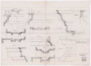 Park Hotel, Posen: Profile der Fassade 1:1