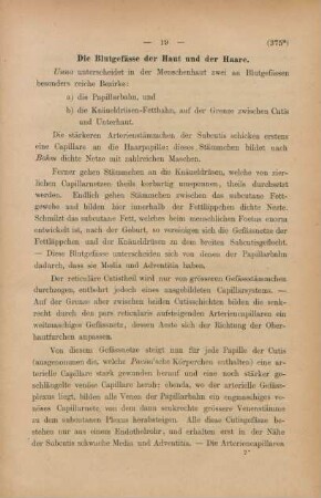 Die Blutgefässe der Haut und der Haare