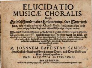 Elucidatio musicae choralis