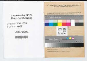 Entnazifizierung Gisela Jans , geb. 24.12.1916 ()