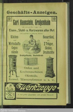 Anzeigen : Geschäfts-Anzeigen